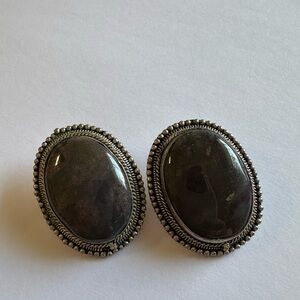 Vintage Oval Clip-On Earrings